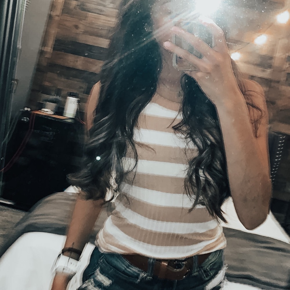 American Eagle tight striped top